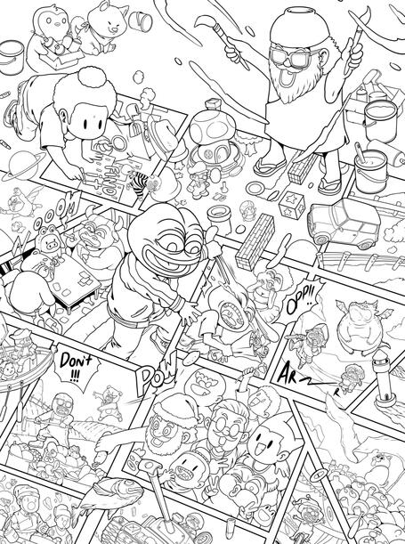 Comic-Manga / Outline for paint